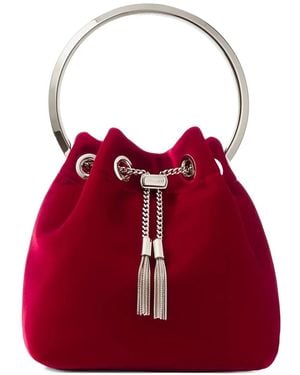 Jimmy Choo Bon Bon ring-top bucket bag - Rojo