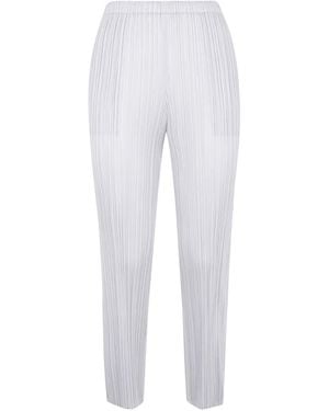 Pleats Please Issey Miyake Pantalon À Design Plissé - Blanc