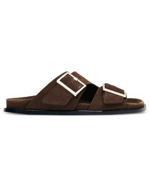 Alohas Alba Buckle Strap Sandals - Black