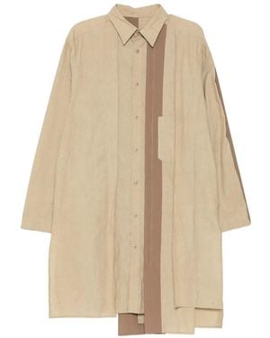 Yohji Yamamoto Panelled Asymmetric Shirt - Natural