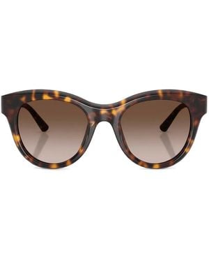 Dolce & Gabbana Tortoiseshell-Effect Cat-Eye Sunglasses - Brown