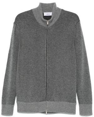 Lardini Ribbed Cardigan - Grey