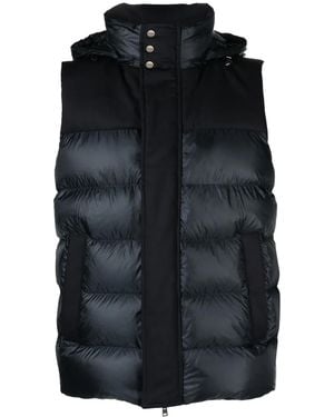 Herno Quilted Hooded Gilet - Black