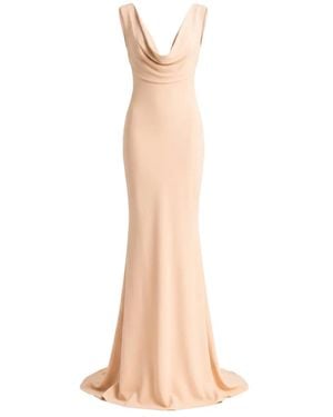 Gemy Maalouf Cowl-Neck Open-Back Dress - White