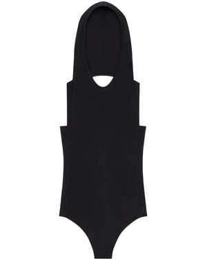 Courreges Hooded Bodysuit - Black