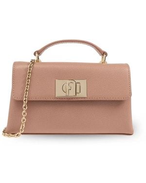 Furla ロゴバックル ハンドバッグ - ピンク