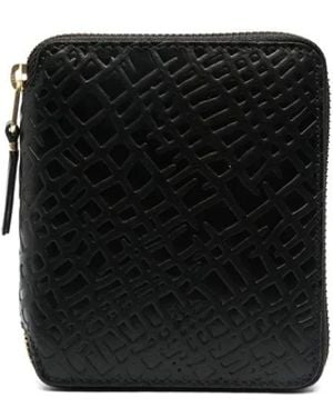 Comme des Garçons Portefeuille Texturé À Fermeture Zippée - Noir