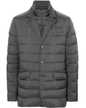 Herno Plumífero Con Cremallera - Gris