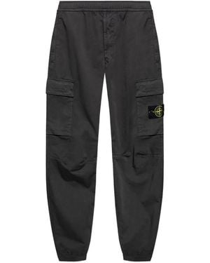 Stone Island 3100033 Cargo-Pocket Elasticated Trousers - Grey