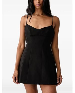 Bardot Branca Paneled Sweetheart-Neck Mini Dress - Black