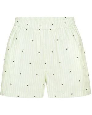 ROTATE BIRGER CHRISTENSEN ストライプ ショートパンツ - ホワイト