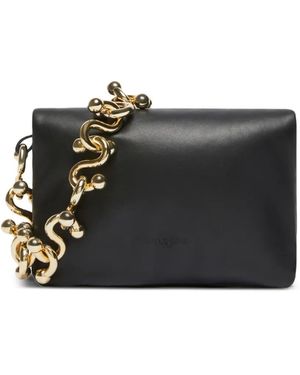 Sportmax Bolso de hombro con detalle de cadena - Negro