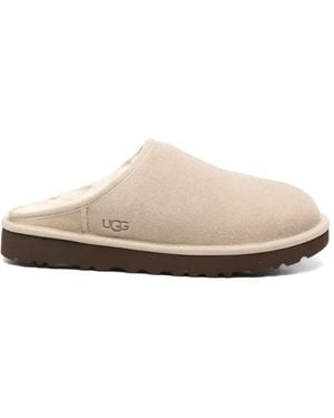 UGG Slipper Aus Wildleder Mit Logo-Prägung - Weiß