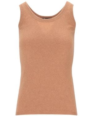 LA ROSE Fine-Ribbed Tankt Op - Brown