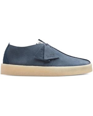 Clarks Suede Trek Cup Shoes - Blue