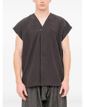 Jan Jan Van Essche V-Neck Sleeveless Shirt - Grey