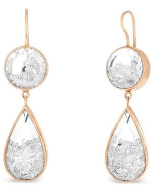 Moritz Glik Shaker Diamond Drop Earrings - White