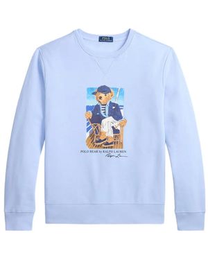Polo Ralph Lauren Bear-Print Sweatshirt - Blue