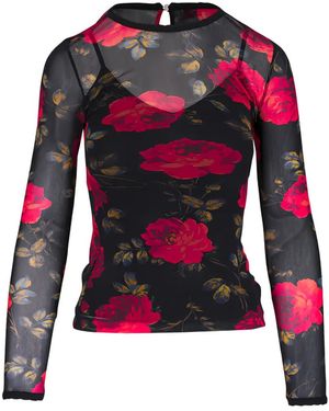 Carolina Herrera Floral-Print Blouse - Red