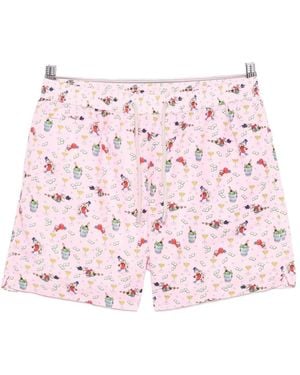 MC2 Saint Barth X Disney Graphic-Print Swim Shorts - Pink