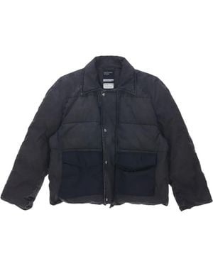 Enfants Riches Deprimes Collared Military Puffer Jacket - Blue