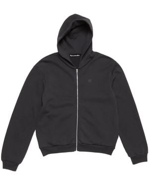 Acne Studios Sudadera Con Capucha Y Cremallera - Negro