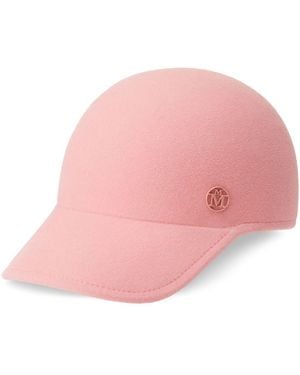 Maison Michel Tiger Appliqué-Logo Baseball Cap - Pink