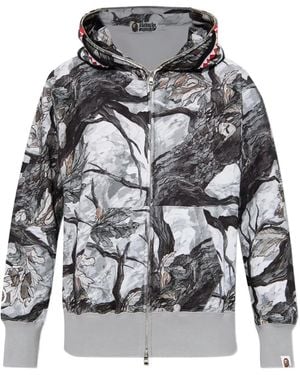 A Bathing Ape Hoodie Tree Edge - Gris