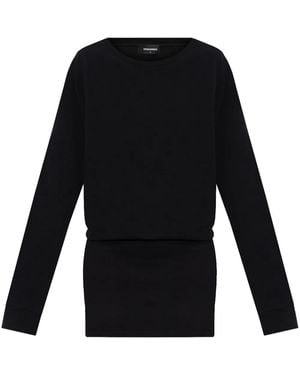 DSquared² Logo-Print Dress - Black