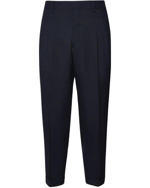 BE ABLE Pleated Virgin-Wool Pants - Blue