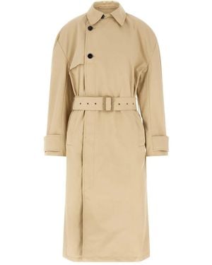 Entire studios Cape-Detail Trench Coat - Natural