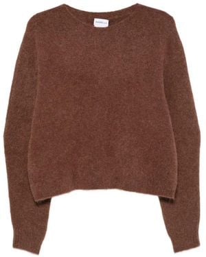Marella Brushed-Finish Sweater - Brown