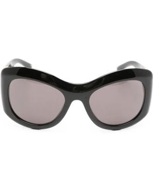 Gucci Double G Geometric-Frame Sunglasses - Grey