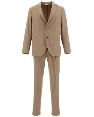 Boglioli Single-Breasted Patch-Pocket Suit - Natural