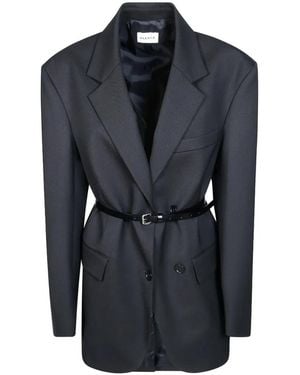 P.A.R.O.S.H. Belted Double-Breasted Blazer - Blue