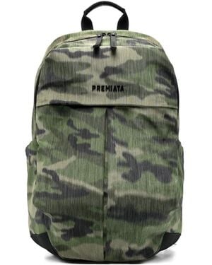 Premiata Camouflage Zip Backpack - Green