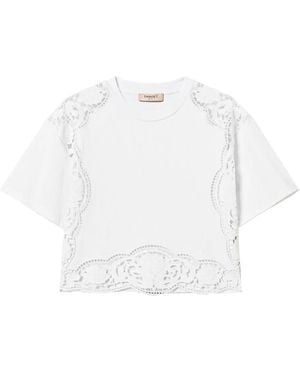 Twinset Broderie-Anglaise Blouse - White
