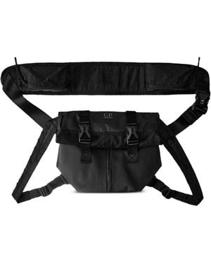 C.P. Company Wandelbare Tasche mit Schnallenverschluss - Schwarz