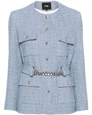 Maje Giacca con cintura - Blu
