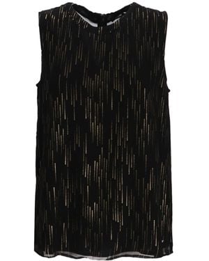 ARMANI EXCHANGE Metallic-Threading Top - Black