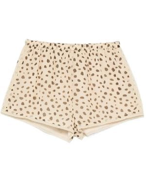 Posse Priscilla Leopard-Print Shorts - Natural