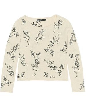 Bimba Y Lola Floral notebook sweater - Natur