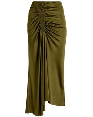 Proenza Schouler Naia Ruched Midi Skirt - Green