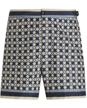 Dolce & Gabbana Badeshorts Mit Geometrischem Muster - Grau