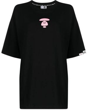 Aape By A Bathing Ape Logo-Print Cotton T-Shirt - Black