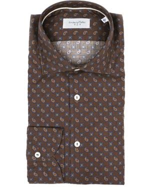 Tintoria Mattei 954 Paisley-Print Shirt - Brown