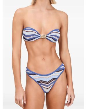Devon Windsor Chevron-Knit Bikini - Blue