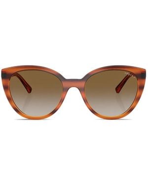Vogue Eyewear Striped Cat-Eye Sunglasses - Brown