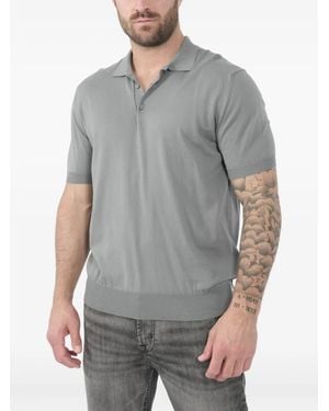 K-Way Pleyne Short-Sleeved Buttoned Polo Shirt - Grey