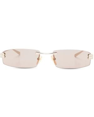Balenciaga Logo-Detail Sunglasses - Natural